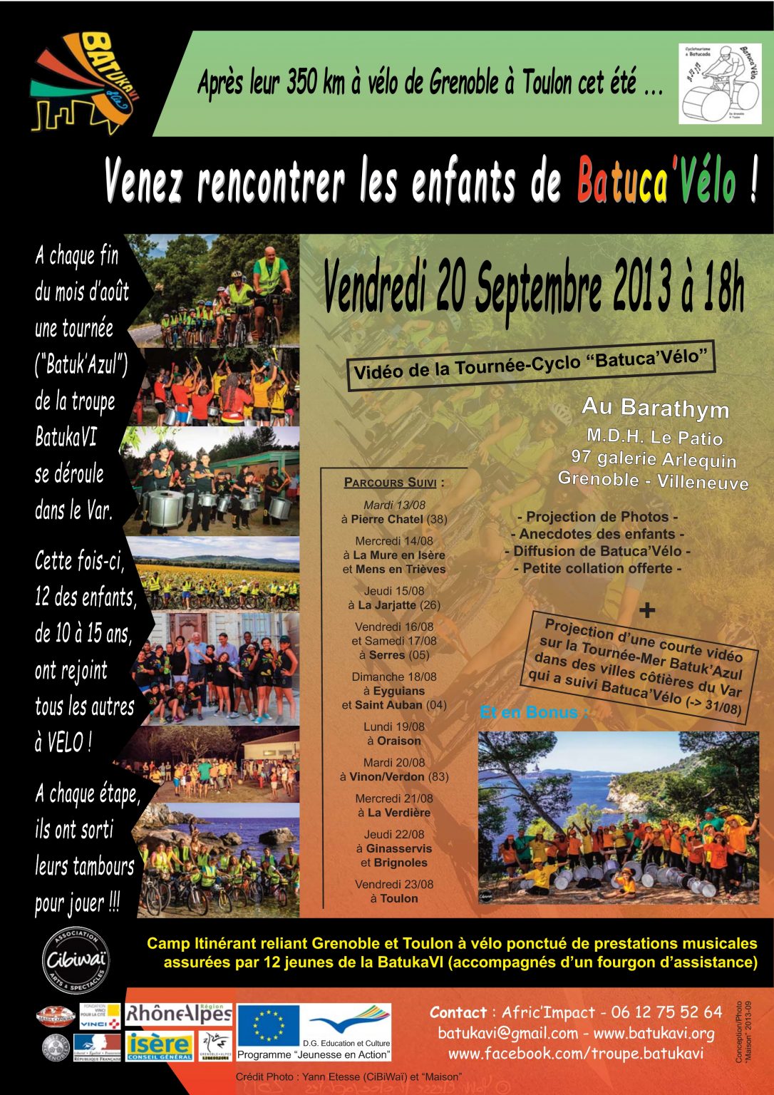 2013-09-01 Soirée Tournée-Cyclo Batuca'Vélo